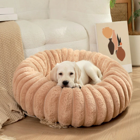 Round Pet Bed for Large Dogs – Warm, Washable Sofa Bed for Dogs & Cats | All-Season Comfort