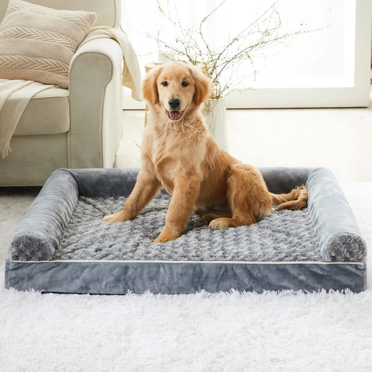 Memory Foam Dog Bed – Waterproof, Machine Washable & All-Season Comfort for Medium Dogs