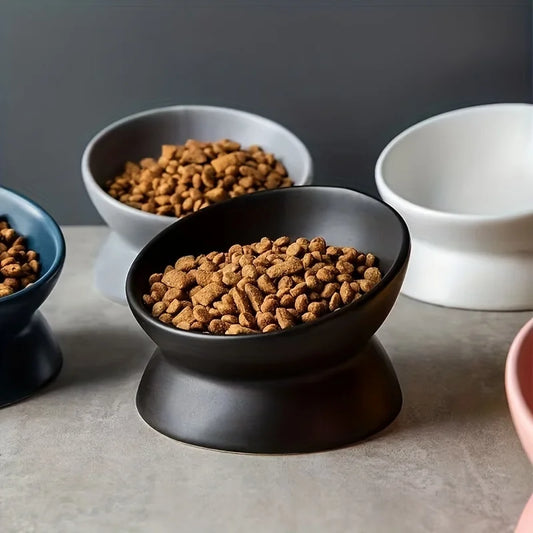 Ceramic Raised Cat Bowl Set – Ergonomic & Stylish Mealtime Upgrade