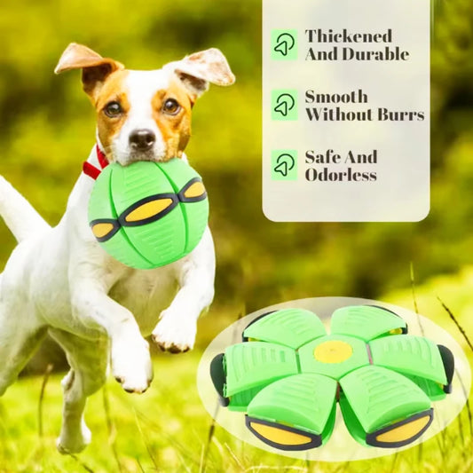 Dog Toy Flying Saucer – Chewable Outdoor Play Disc for All Dog Sizes